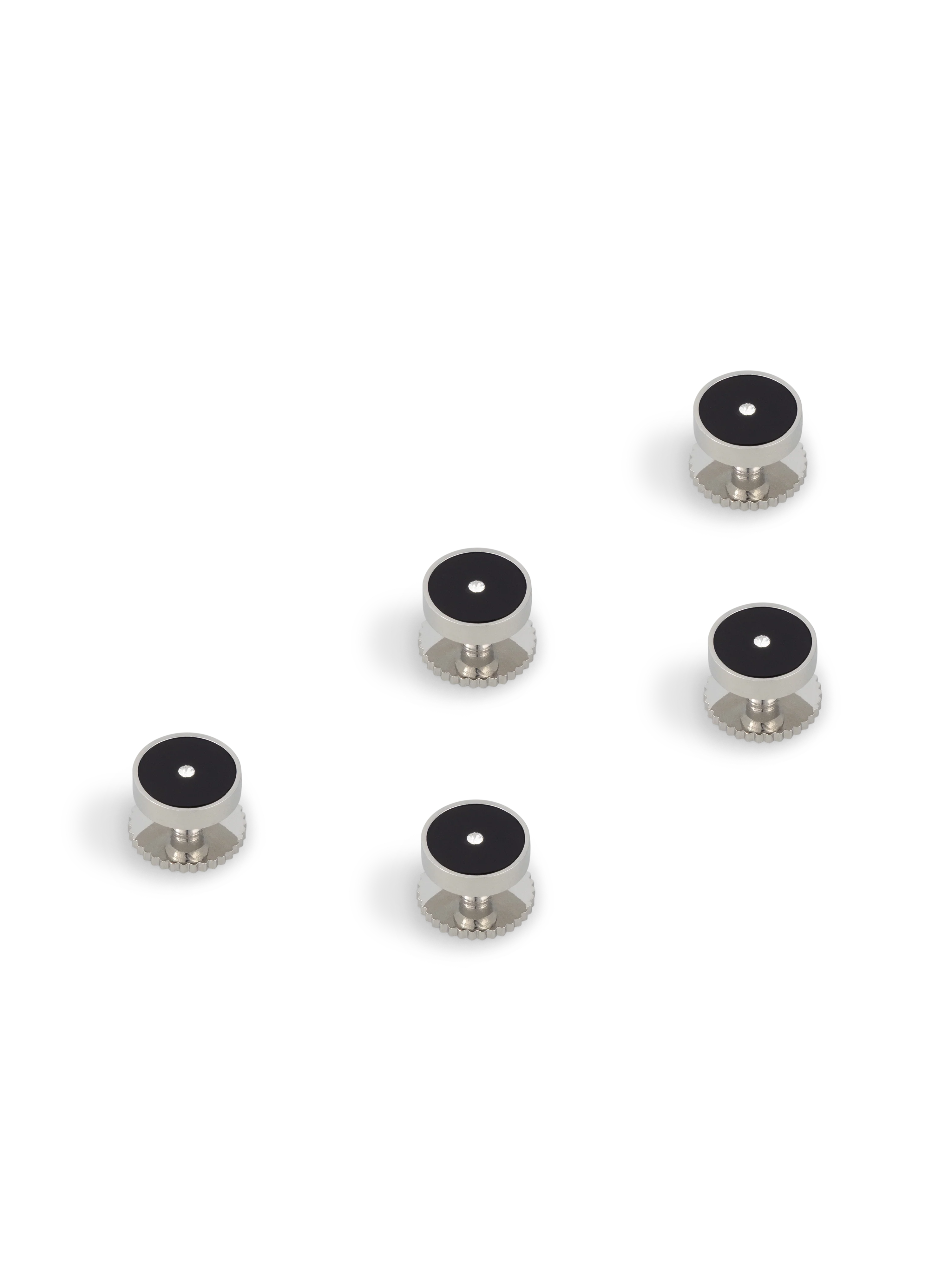 The Black Enamel Diamante Dress Studs