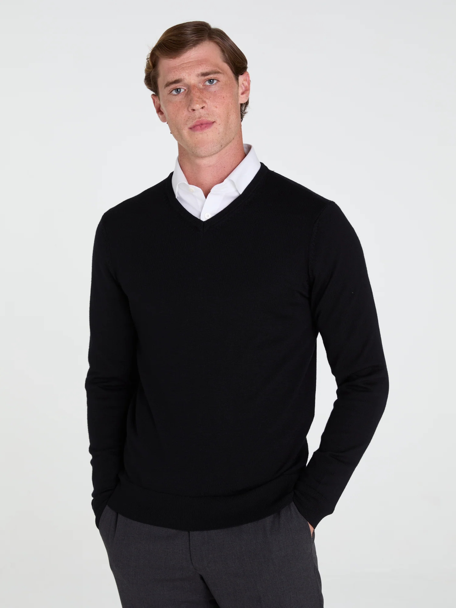The Merino Wool V-Neck Jumper - Image 2