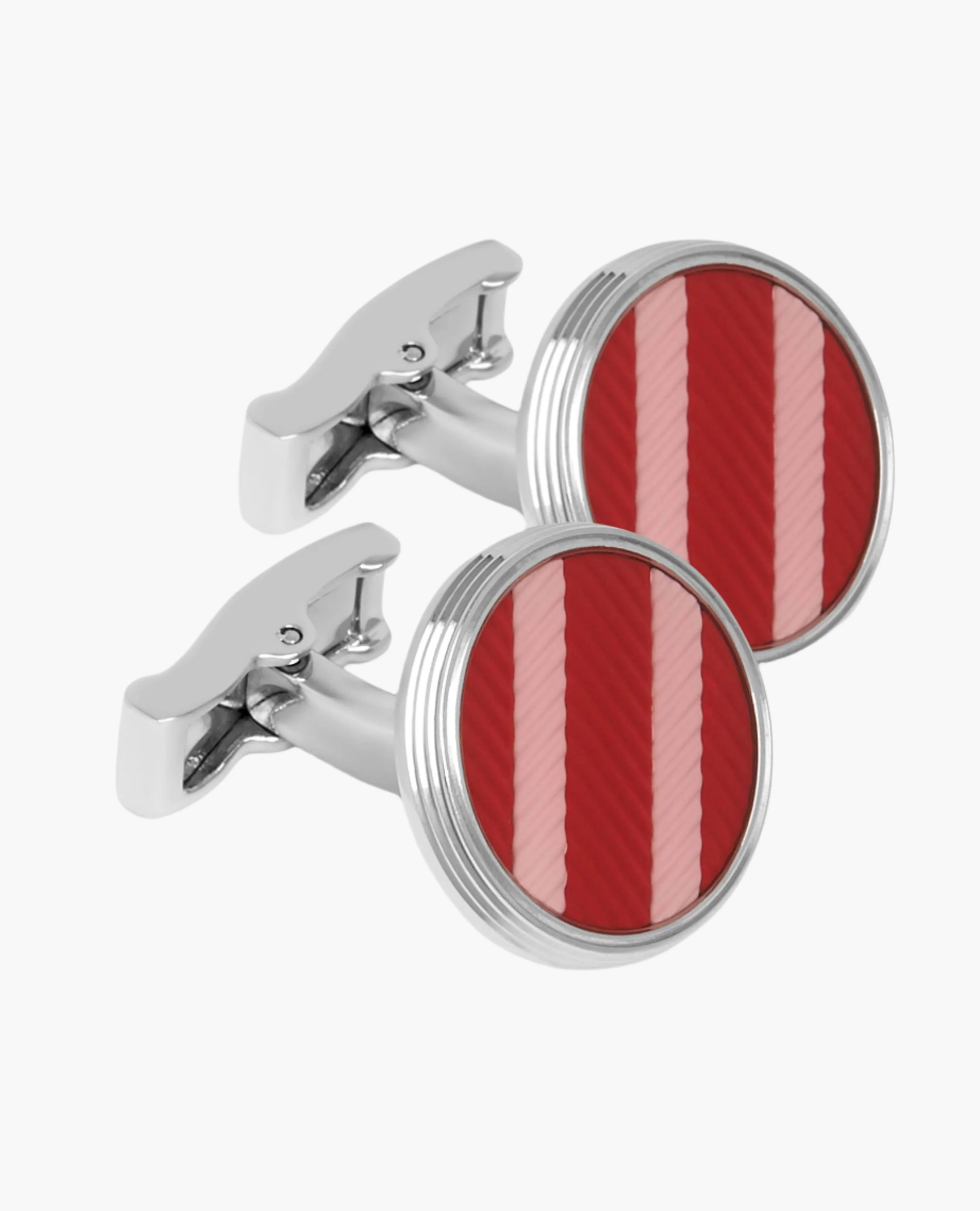 The Military Stripe Circle Cufflinks