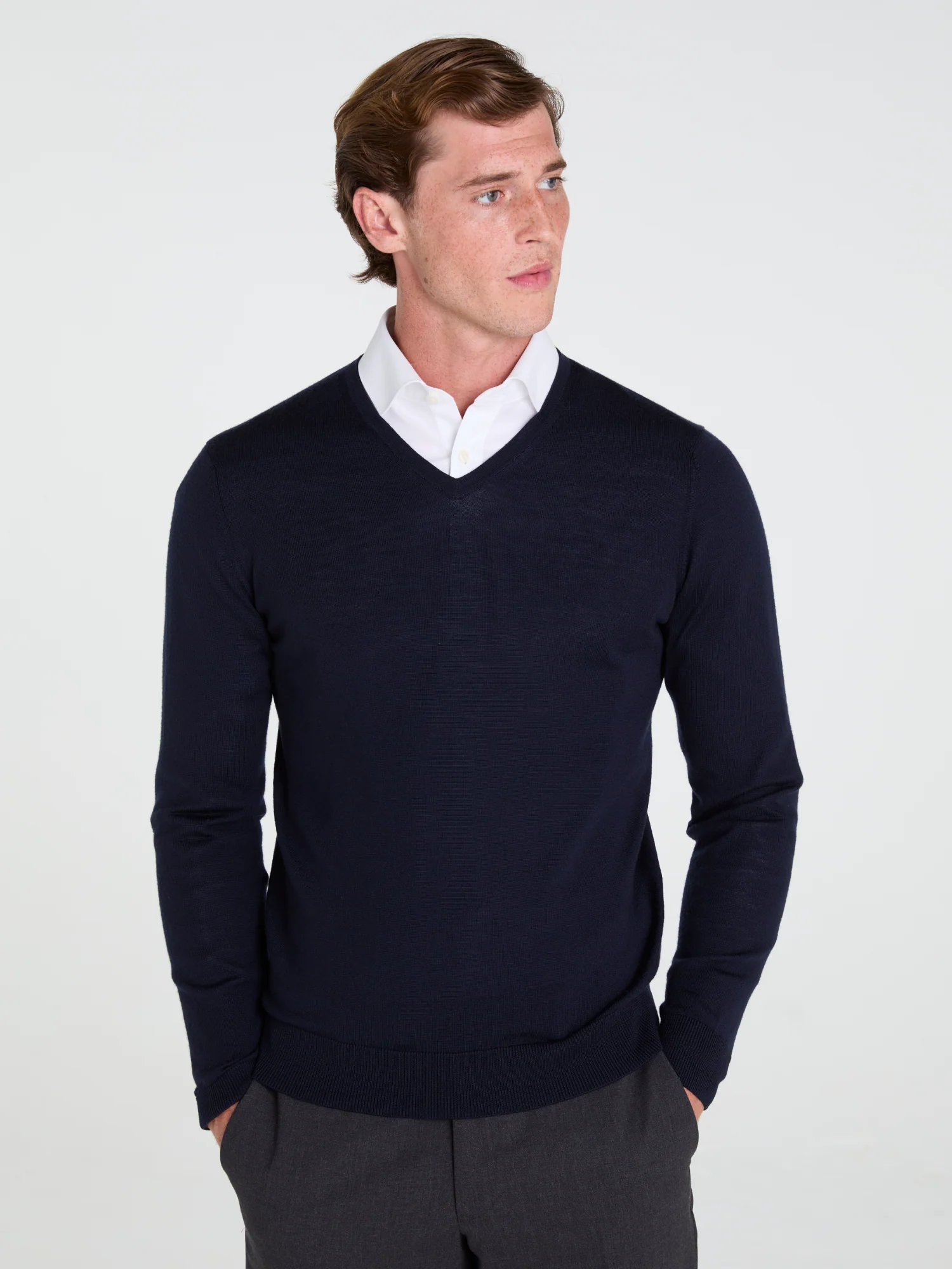 The Merino Wool V-Neck Jumper