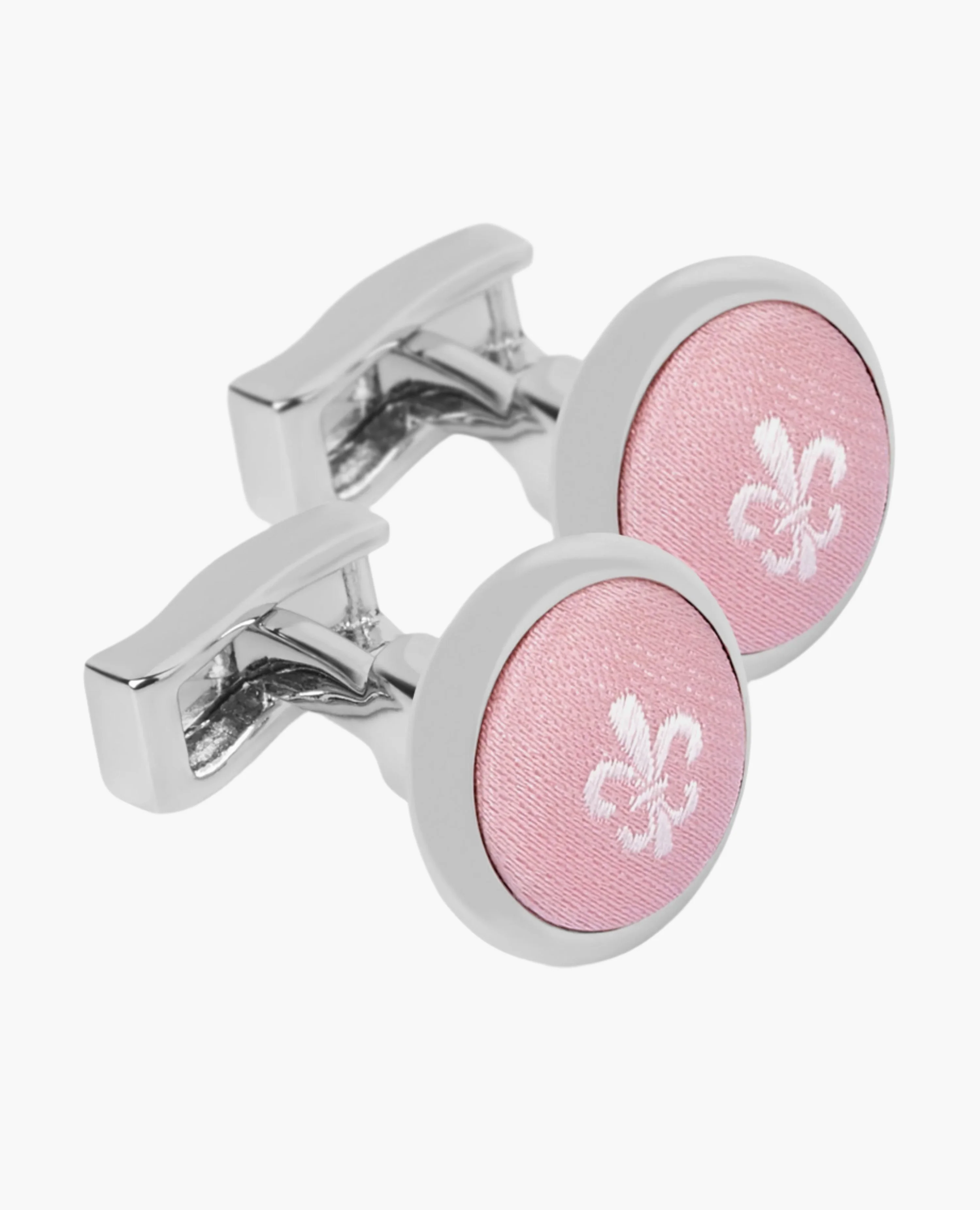 Occasionwear Pink Fleur De Lys Cufflinks