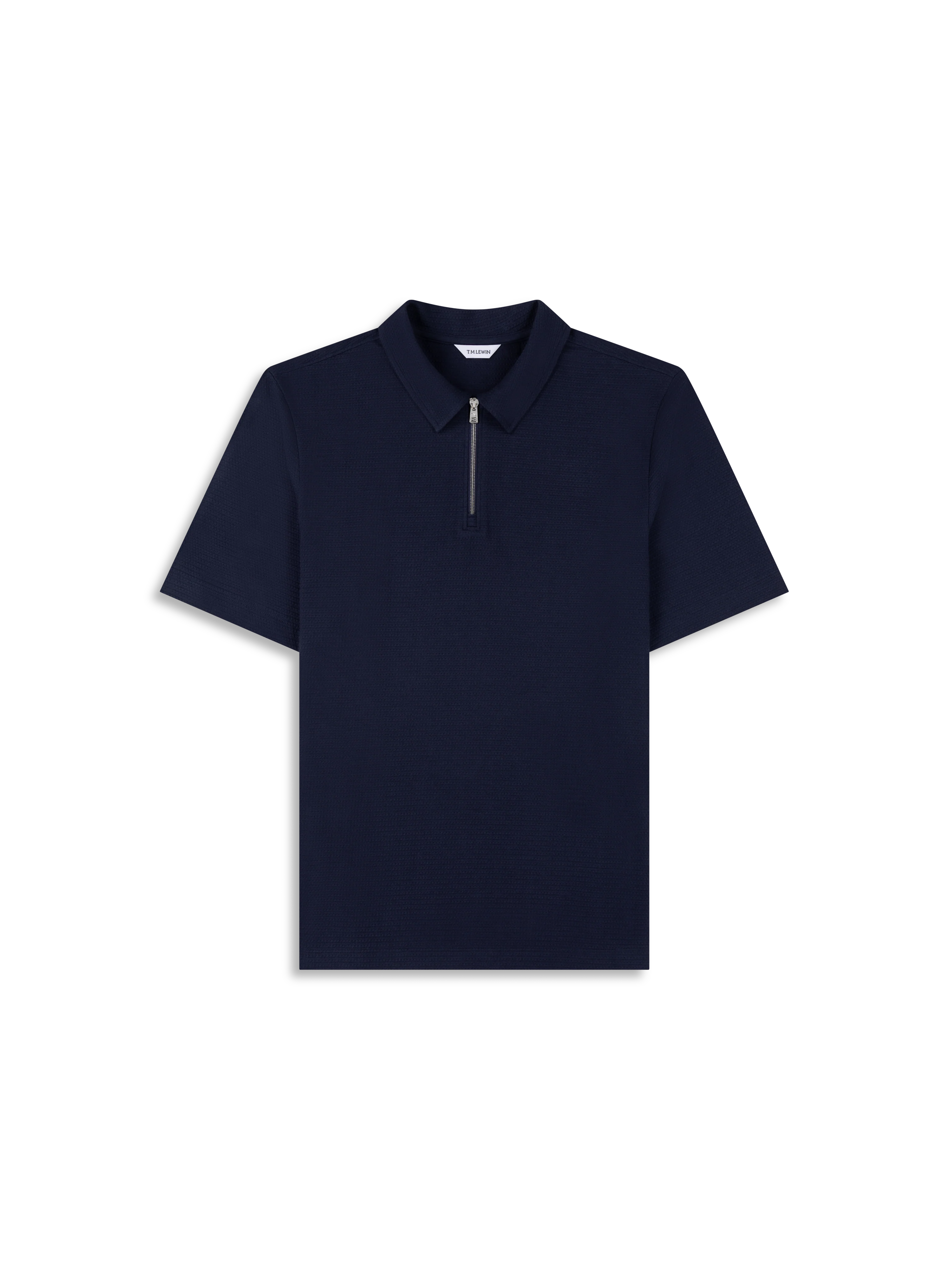 The Textured Zip-Neck Polo