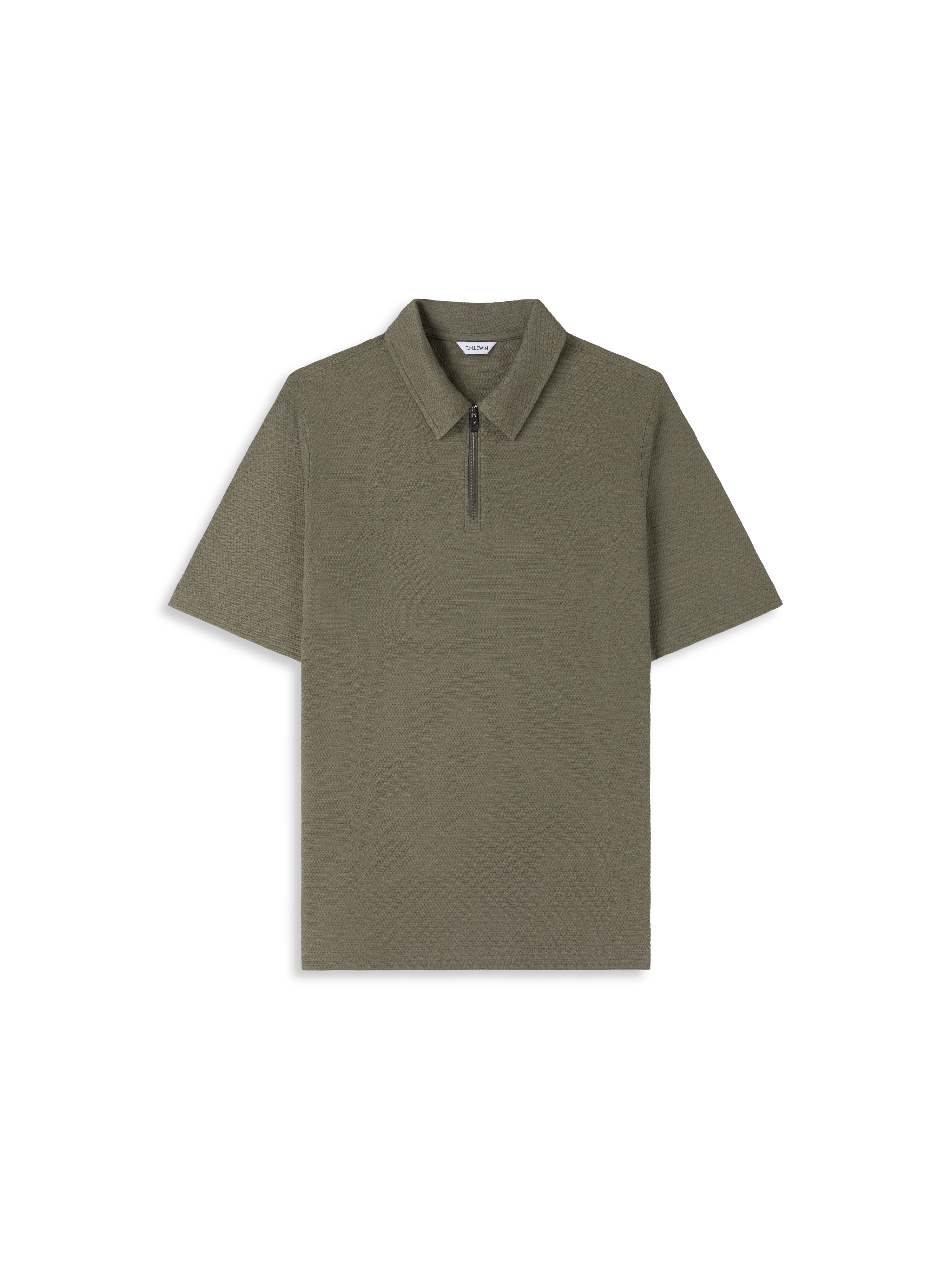 The Textured Zip-Neck Polo