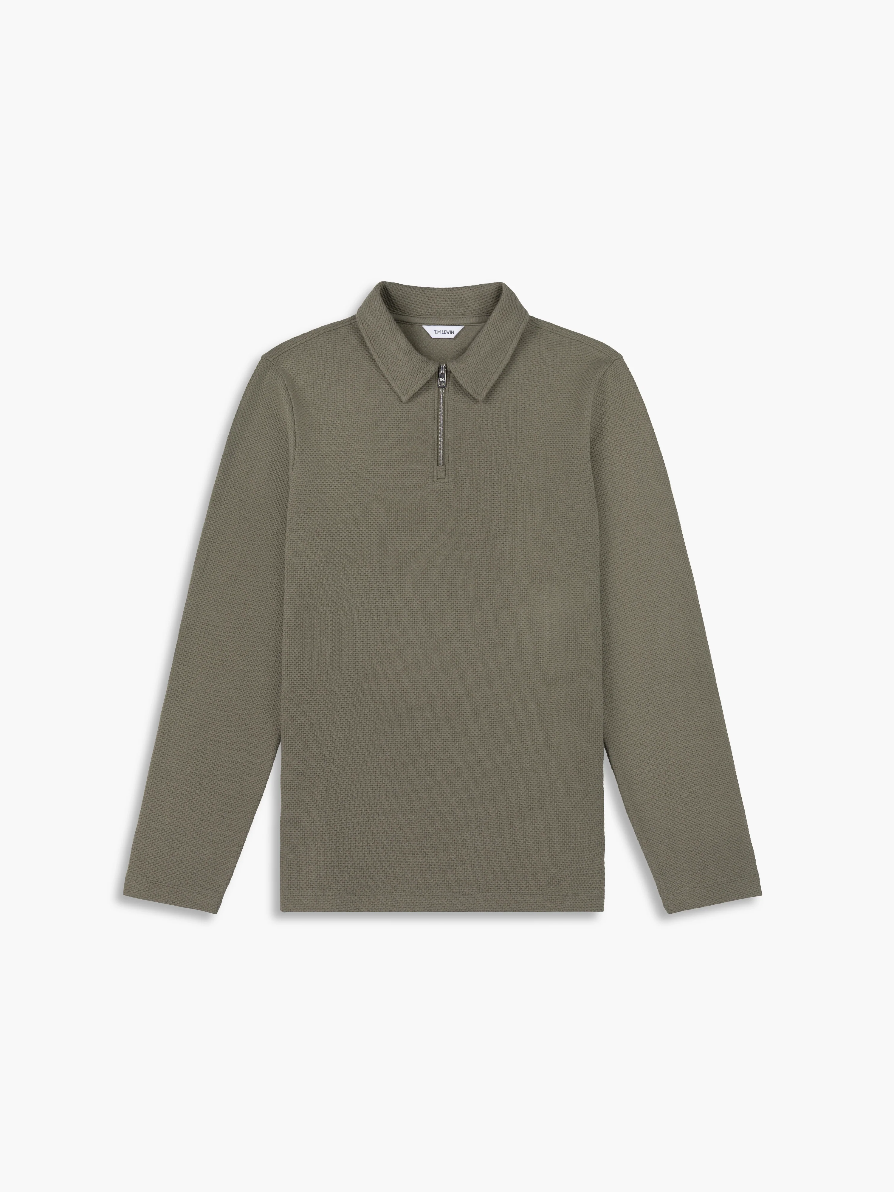 The Long Sleeve Waffle Polo